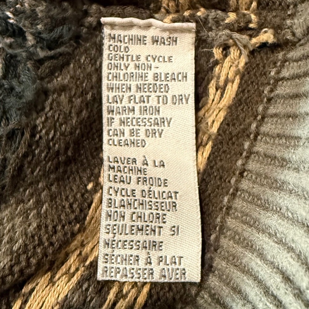 Jones New York Country 90s Fair Isle Sweater Vest Cotton Green Brown Mens Large - Picture 5 of 8